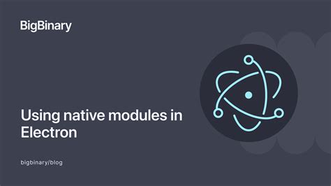 electron rebuild|Native Node Modules .